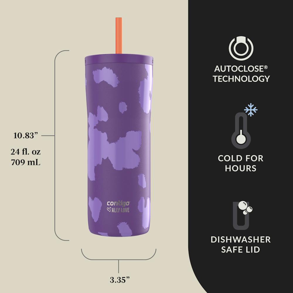 Contigo® x Ally Love Streeterville 2.0 Stainless Steel Tumbler with Straw, 24oz (LA3Y)