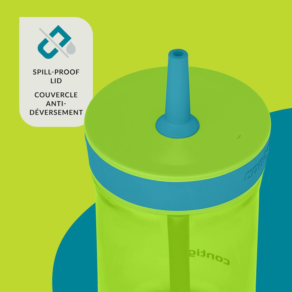 Contigo® Kids’ Leighton Straw Tumbler with Spill-Proof Leak-Proof Lid, 14oz (GAEA)