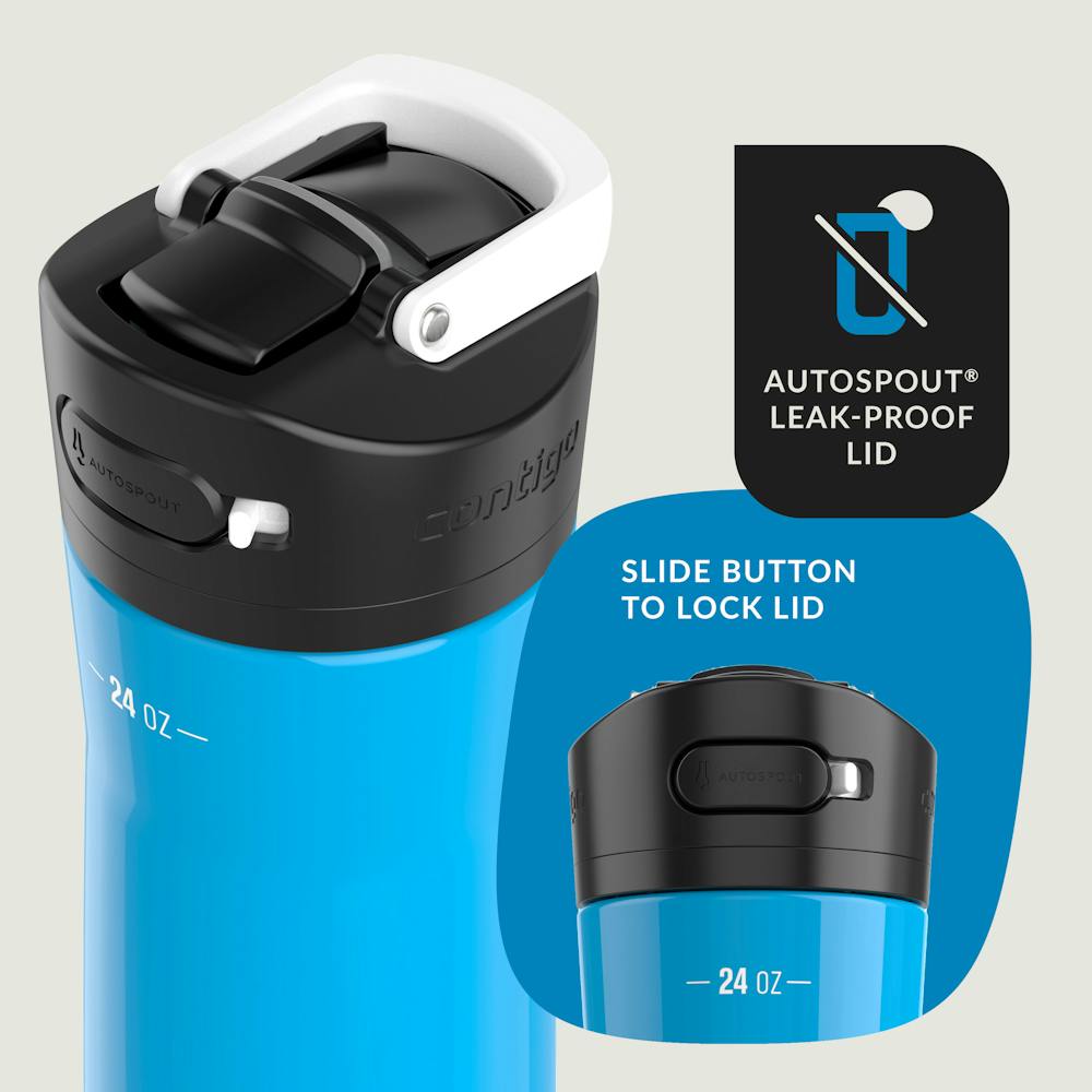 Contigo® Ashland Chill 2.0 Stainless Steel Water Bottle with AUTOSPOUT® Lid, 24oz (U15O)