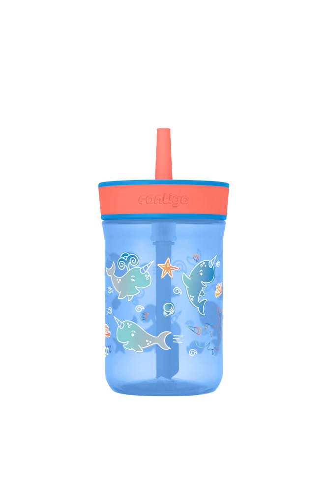 Contigo® Kids’ Leighton Straw Tumbler with Spill-Proof Leak-Proof Lid, 14oz (GAEA)