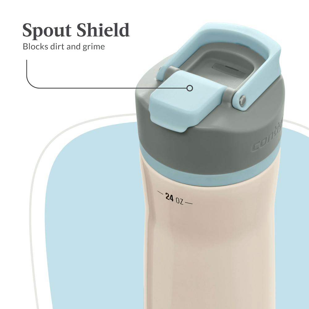 Contigo® Clybourn Chill Freeflow Filtration Stainless Steel Water Bottle with AUTOSEAL® Lid, 24oz (3JYU)