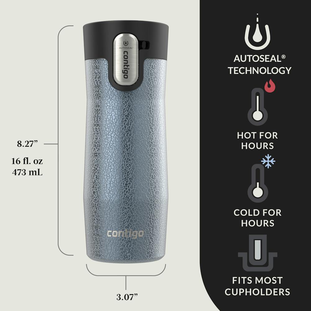 Contigo® AUTOSEAL® West Loop Vacuum-Insulated Stainless Steel Travel Mug with Easy-Clean Lid, 16 oz (FHXQ)