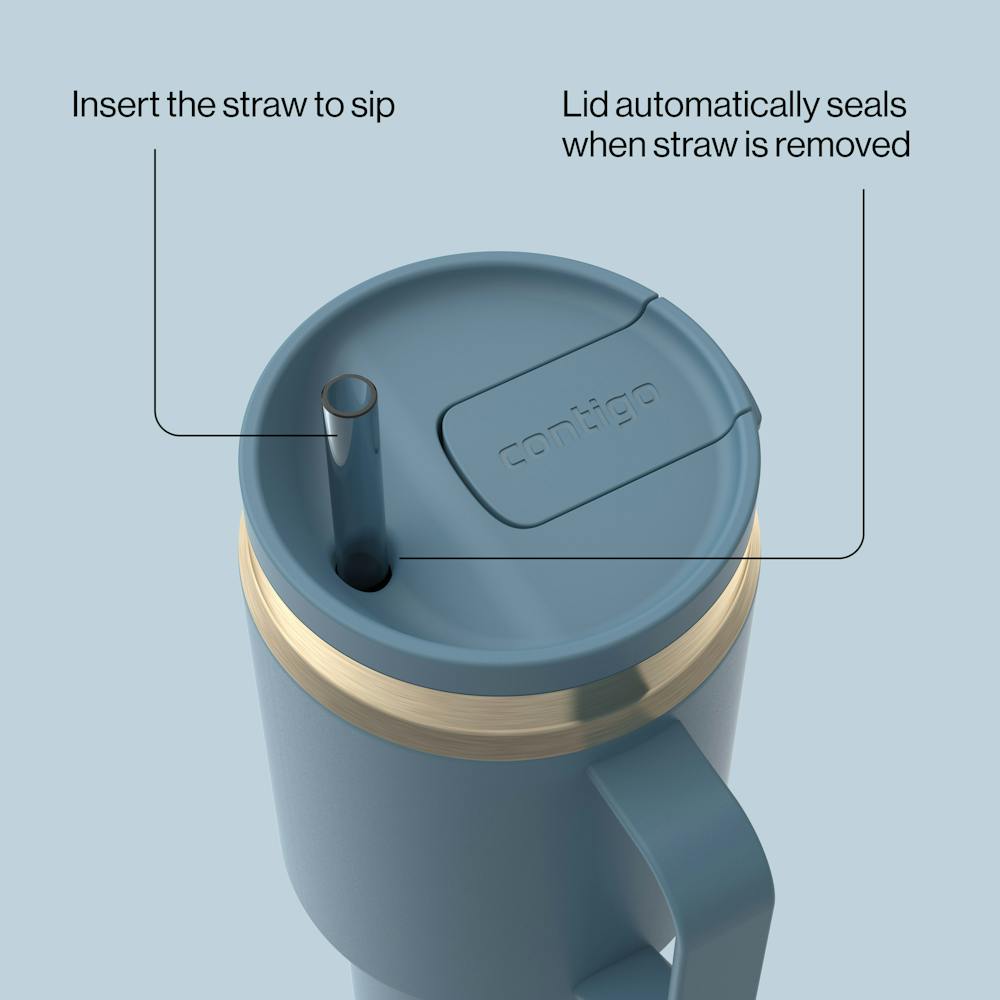 30 oz SnapSeal™ Tumbler (w/ Straw & Handle) (ZJJP)
