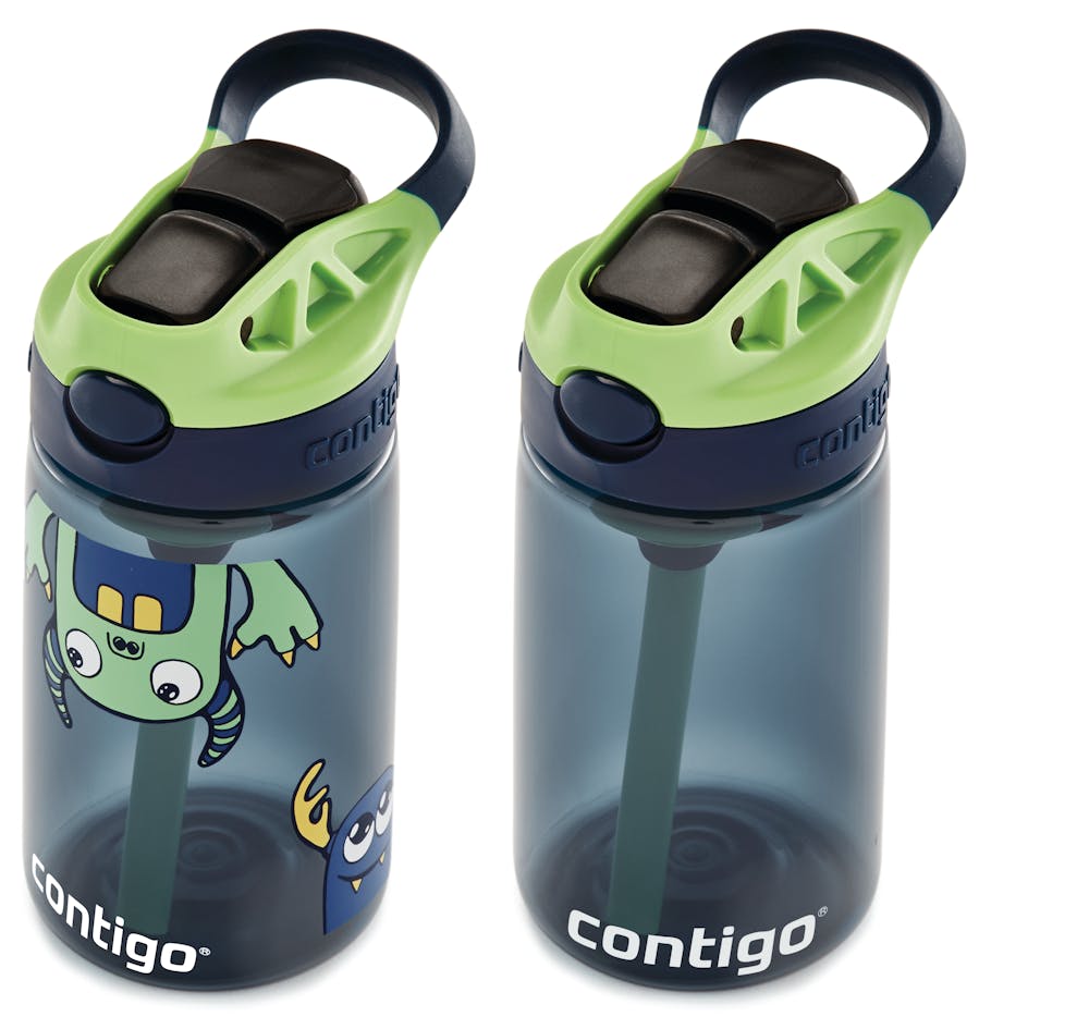 Contigo® Kids Straw Water Bottle with AUTOSPOUT® Lid, 14oz., 2 Pack (ZVDJ)