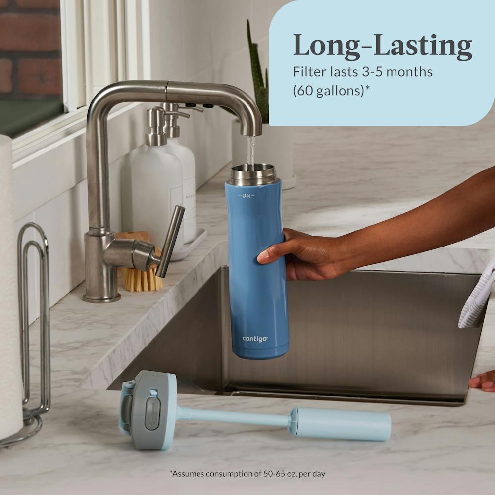 Contigo® Replacement Filter for Wells Water Bottle with Filtration Straw, 1-Pack (O51V)