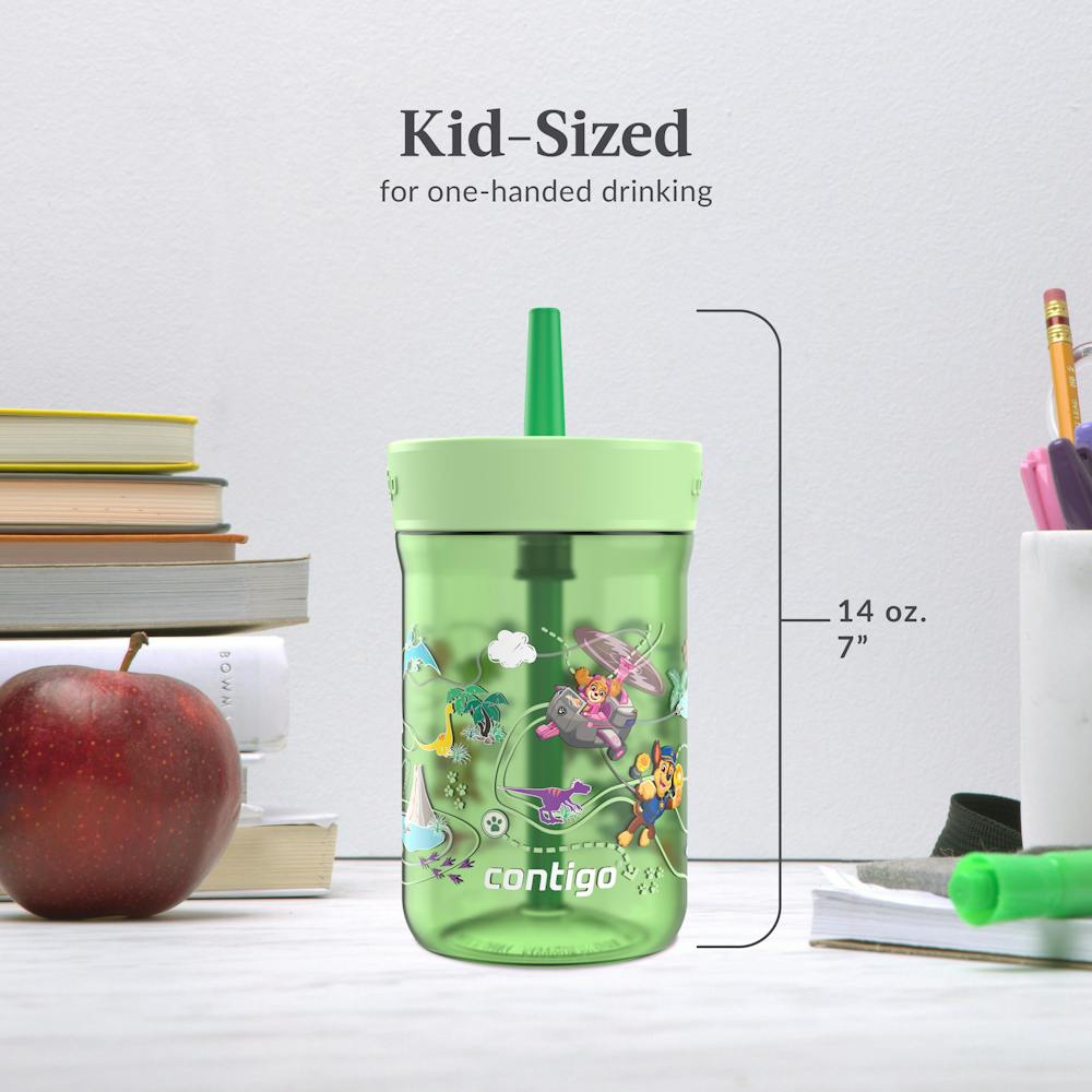 Contigo® Kids’ Leighton Straw Tumbler with Spill-Proof Leak-Proof Lid, 14oz (GAEA)