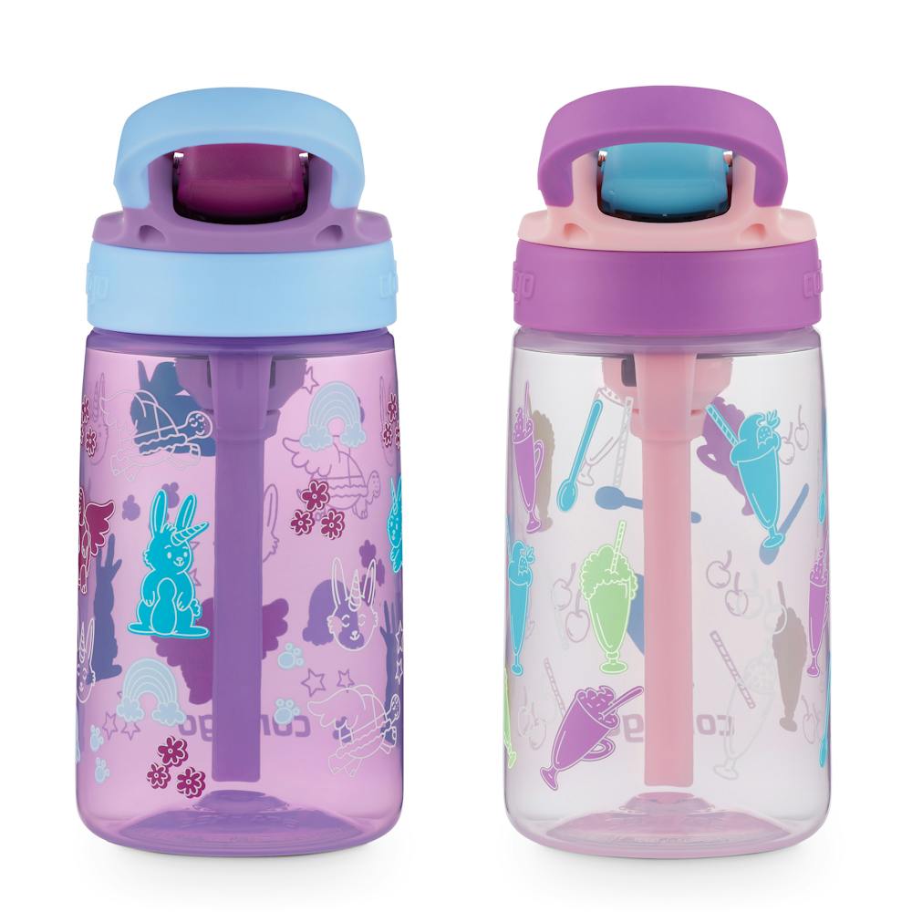 Contigo® Kids Water Bottle with Redesigned AUTOSPOUT® Straw, 14 oz, 2 pack (7Q8Z)
