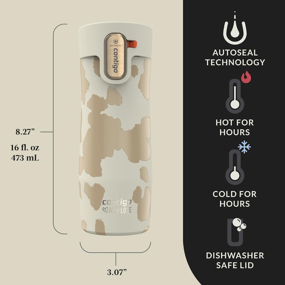 Contigo® x Ally Love West Loop 3.0 Stainless Steel Travel Mug with AUTOSEAL® Easy-Clean Lid, 16oz (4L9F)