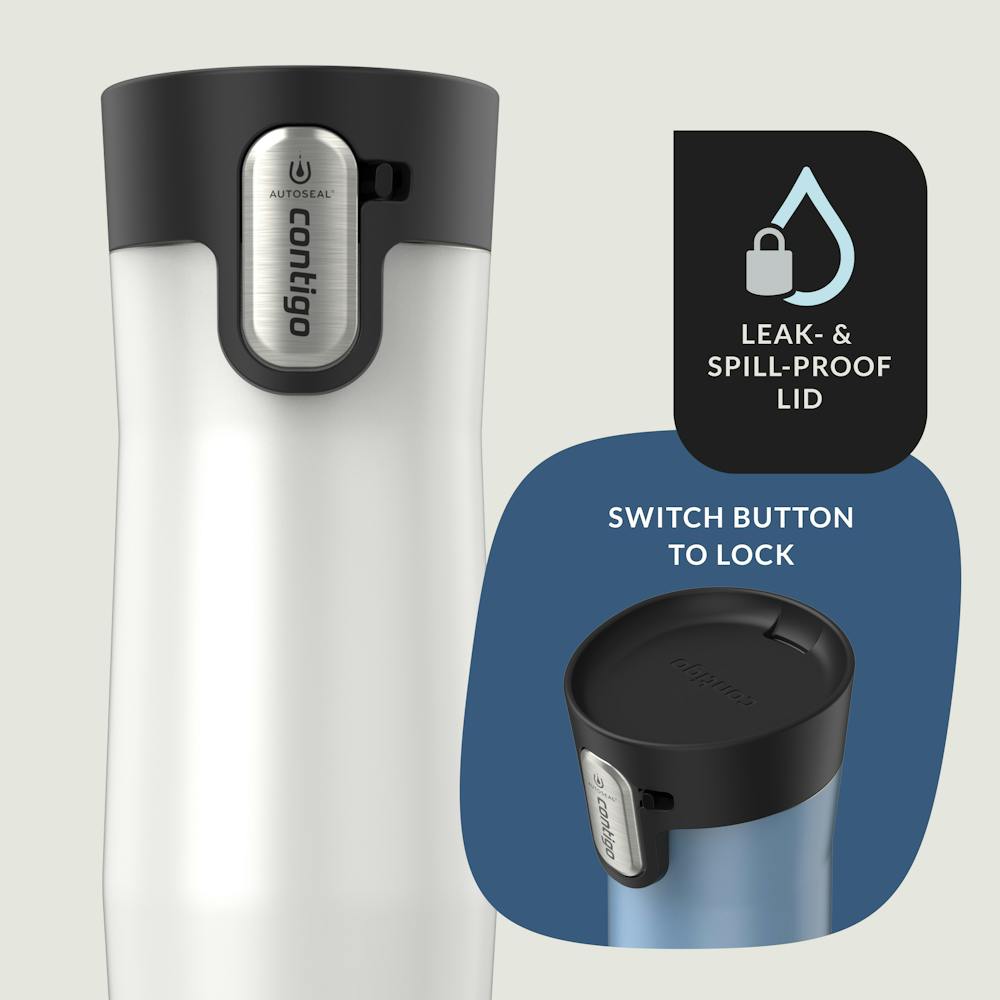 Contigo® AUTOSEAL® West Loop Vacuum-Insulated Stainless Steel Travel Mug with Easy-Clean Lid, 16 oz, 2-Pack (N3R0)