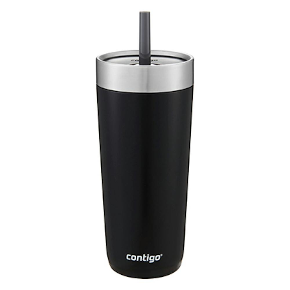 Luxe Stainless Steel Travel Tumbler with Spill-Proof Lid and Straw, 18oz (DYJP)