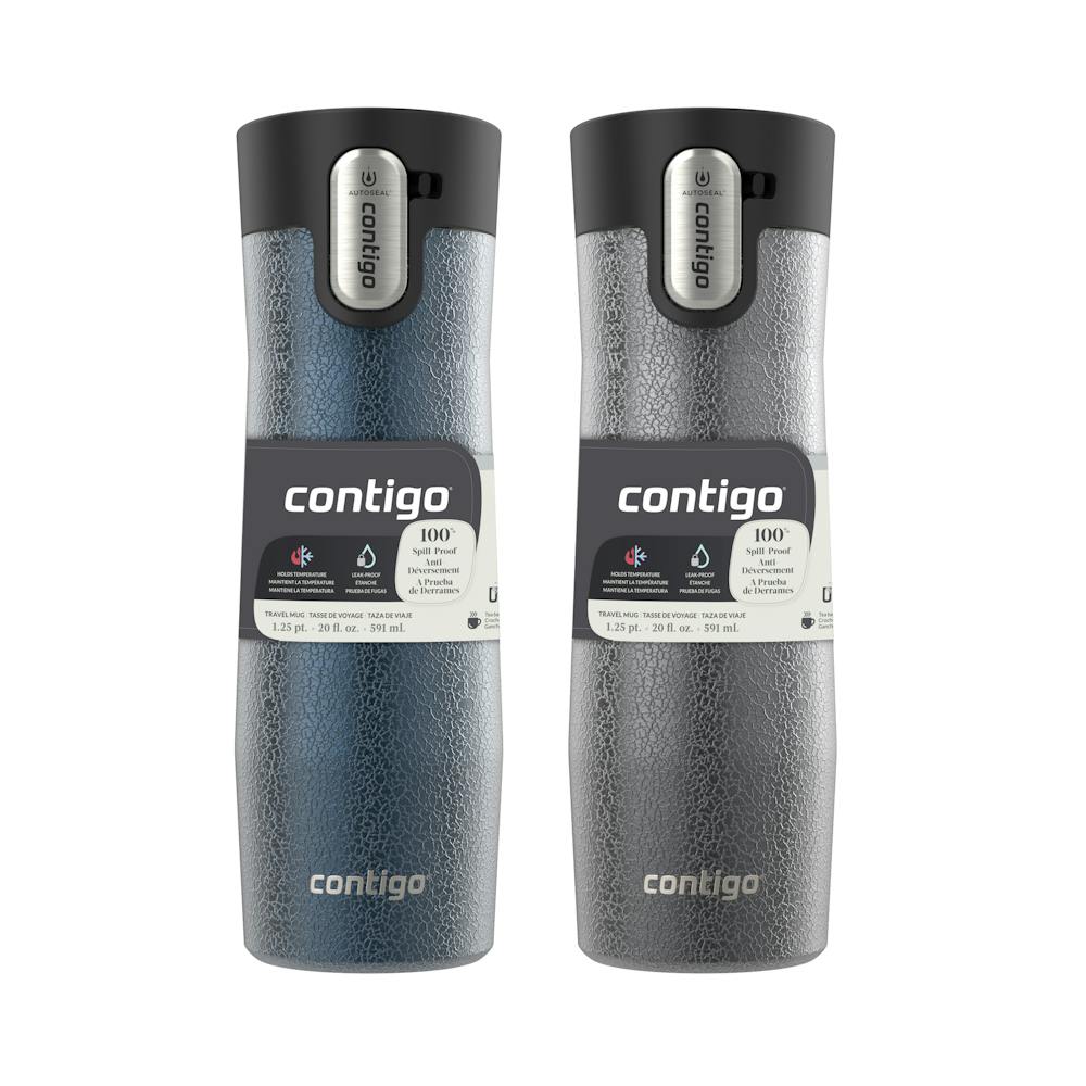 Contigo® AUTOSEAL® West Loop Vacuum-Insulated Stainless Steel Travel Mug with Easy-Clean Lid, 20 oz, 2-Pack (3T8S)