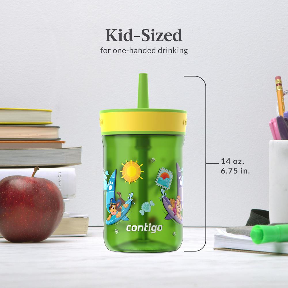Contigo® Kids’ Leighton Straw Tumbler with Spill-Proof Leak-Proof Lid, 14oz (GAEA)