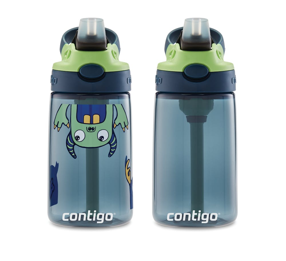 Contigo® Kids Straw Water Bottle with AUTOSPOUT® Lid, 14oz., 2 Pack (ZVDJ)