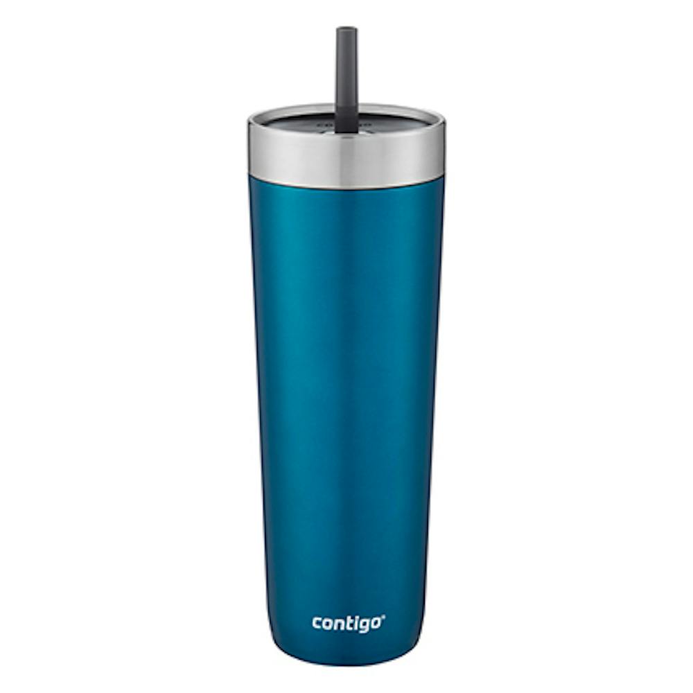 Luxe Stainless Steel Travel Tumbler with Spill-Proof Lid and Straw, 24oz (EKZ3)