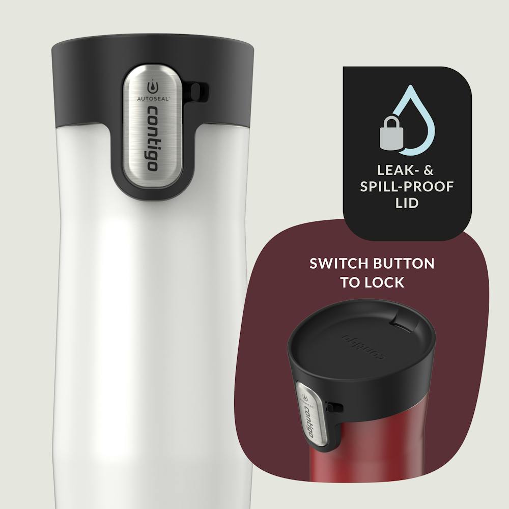 Contigo® AUTOSEAL® West Loop Vacuum-Insulated Stainless Steel Travel Mug with Easy-Clean Lid, 16 oz, 2-Pack (N3R0)