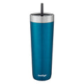 Luxe Stainless Steel Travel Tumbler with Spill-Proof Lid and Straw, 24oz (EKZ3)