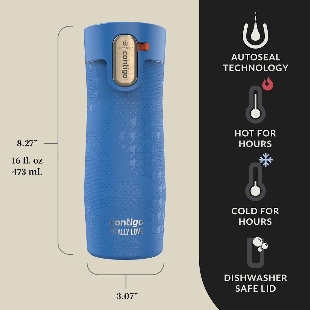 Contigo® x Ally Love West Loop 3.0 Stainless Steel Travel Mug with AUTOSEAL® Easy-Clean Lid, 16oz (0CO3)