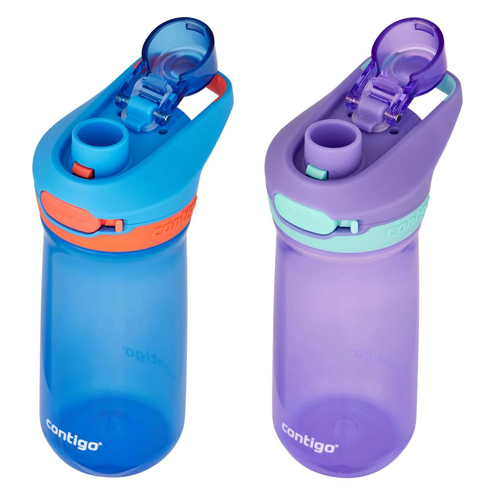 Contigo® Kids’ Jessie Water Bottle with Pop-Open Leak-Proof Chug Lid, 14oz (X688)