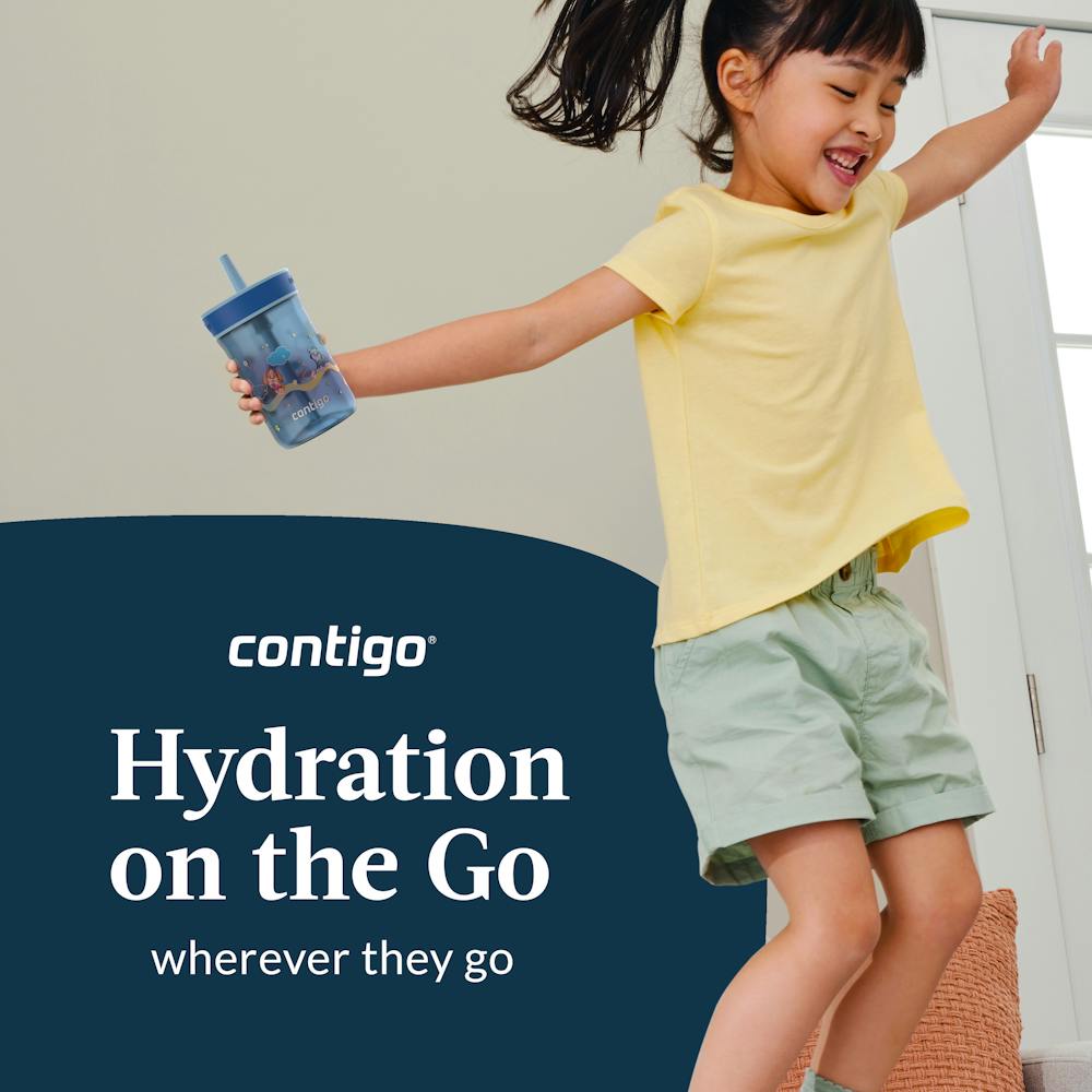 Contigo® Kids’ Leighton Straw Tumbler with Spill-Proof Leak-Proof Lid, 14oz (GAEA)