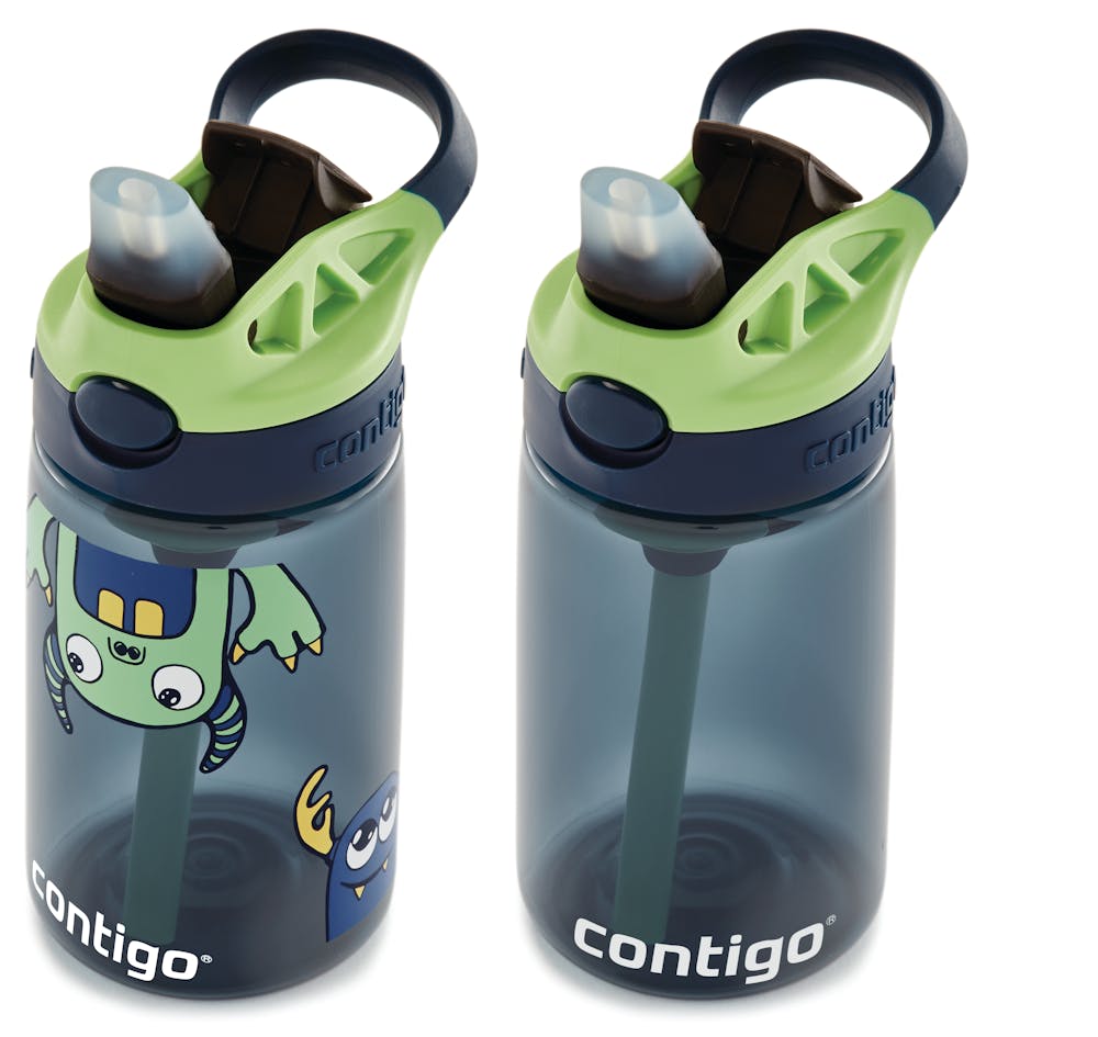 Contigo® Kids Straw Water Bottle with AUTOSPOUT® Lid, 14oz., 2 Pack (ZVDJ)