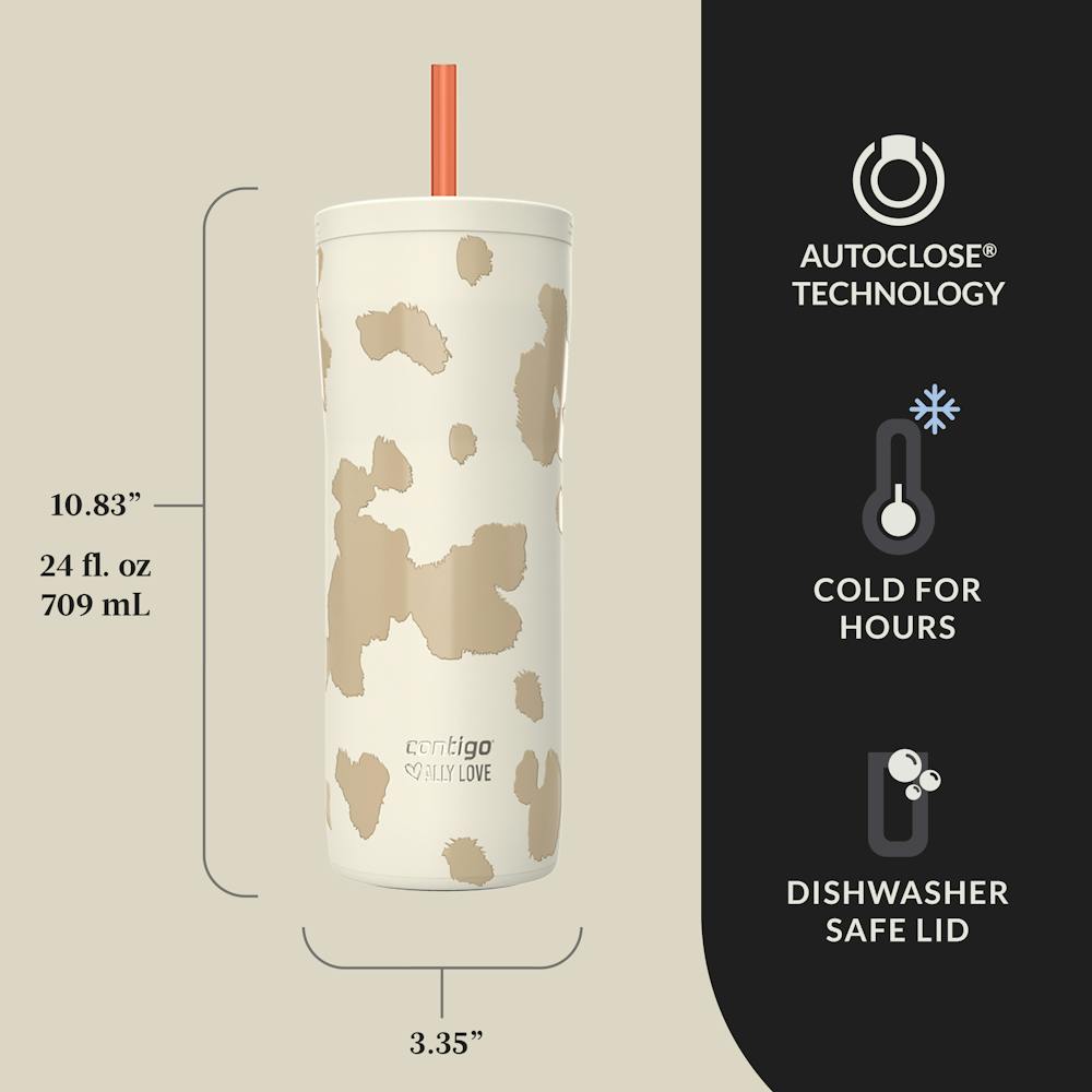 Contigo® x Ally Love Streeterville 2.0 Stainless Steel Tumbler with Straw, 24oz (LA3Y)