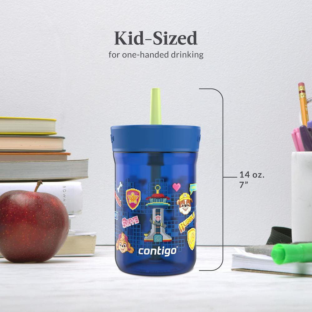 Contigo® Kids’ Leighton Straw Tumbler with Spill-Proof Leak-Proof Lid, 14oz (GAEA)