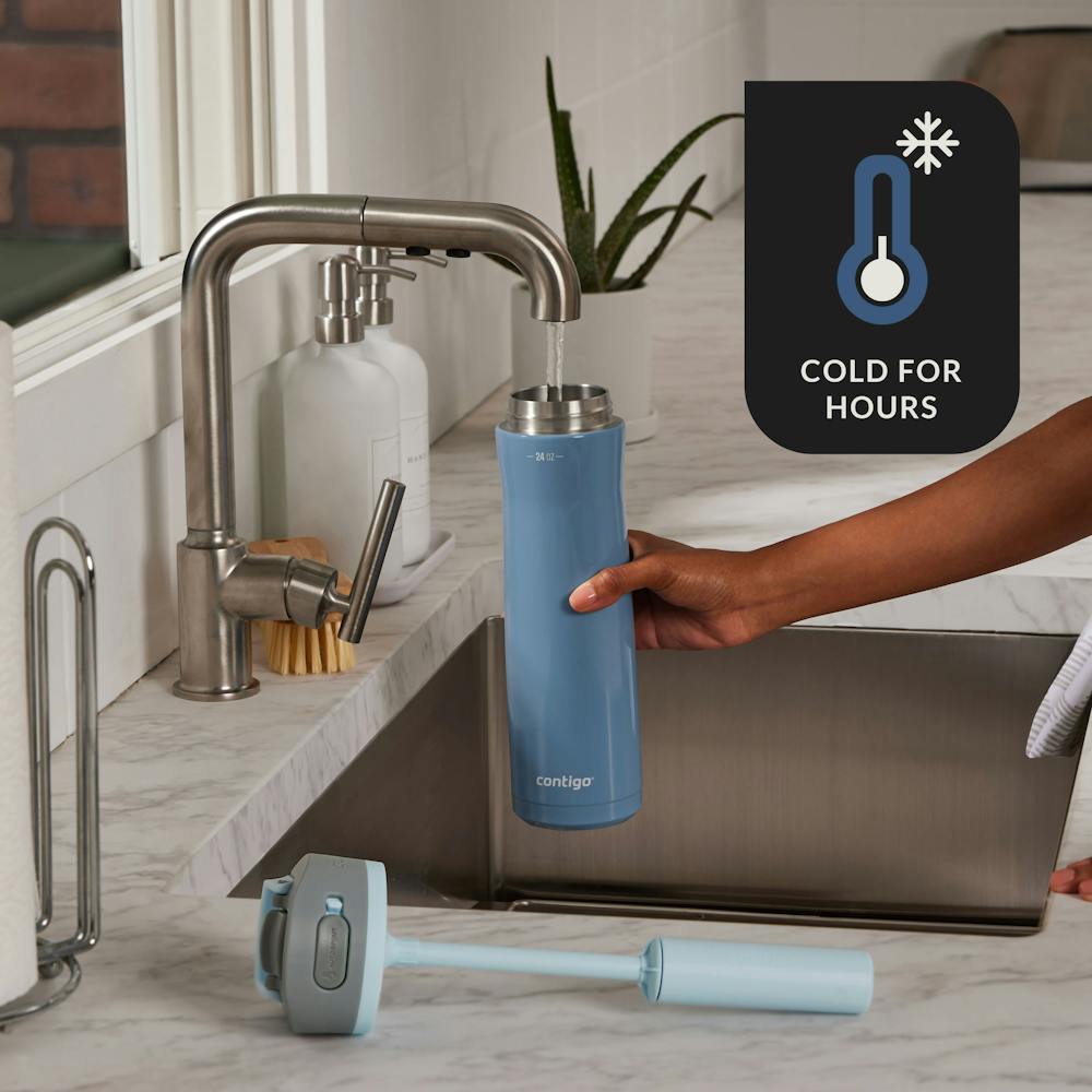 Contigo® Wells Chill Stainless Steel Filter Water Bottle with AUTOSPOUT® Straw Lid, 24 Oz (LTH9)