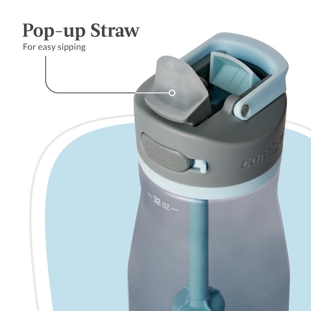 Contigo® Wells Plastic Filter Water Bottle with AUTOSPOUT® Straw Lid, 32 Oz (XUNZ)