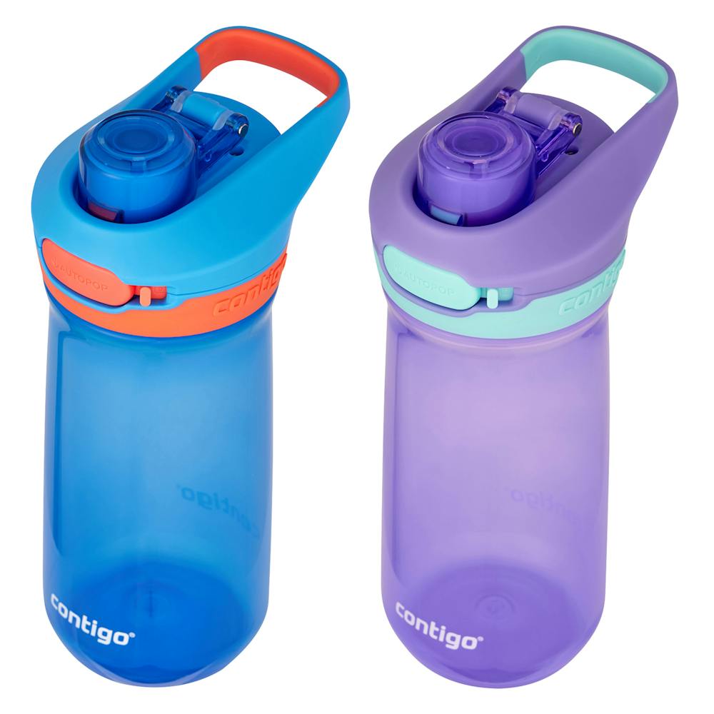Contigo® Kids’ Jessie Water Bottle with Pop-Open Leak-Proof Chug Lid, 14oz (X688)