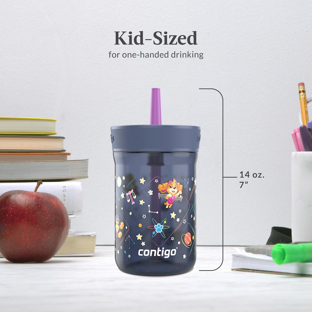 Contigo® Kids’ Leighton Straw Tumbler with Spill-Proof Leak-Proof Lid, 14oz (GAEA)