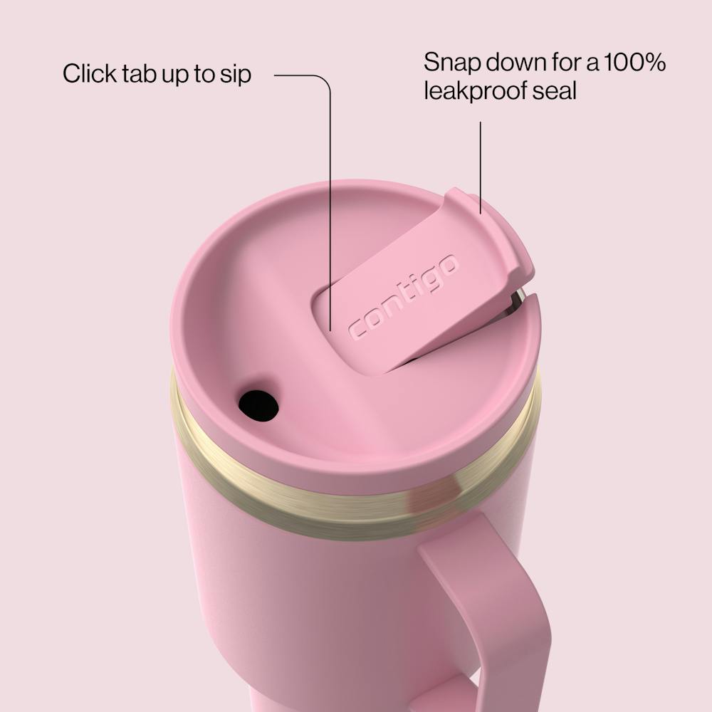 30 oz SnapSeal™ Tumbler (w/ Straw & Handle) (ZJJP)
