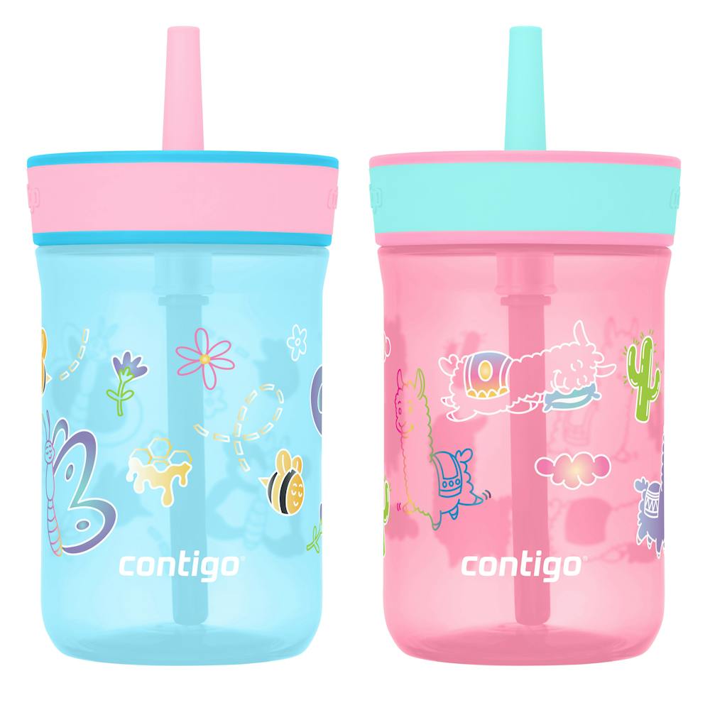Contigo® Kids’ Leighton Straw Tumbler with Spill-Proof Leak-Proof Lid, 14oz (GAEA)
