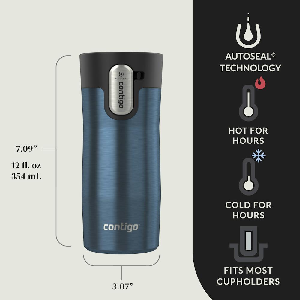Contigo® AUTOSEAL® West Loop Vacuum-Insulated Stainless Steel Travel Mug with Easy-Clean Lid, 12 oz (I05Z)