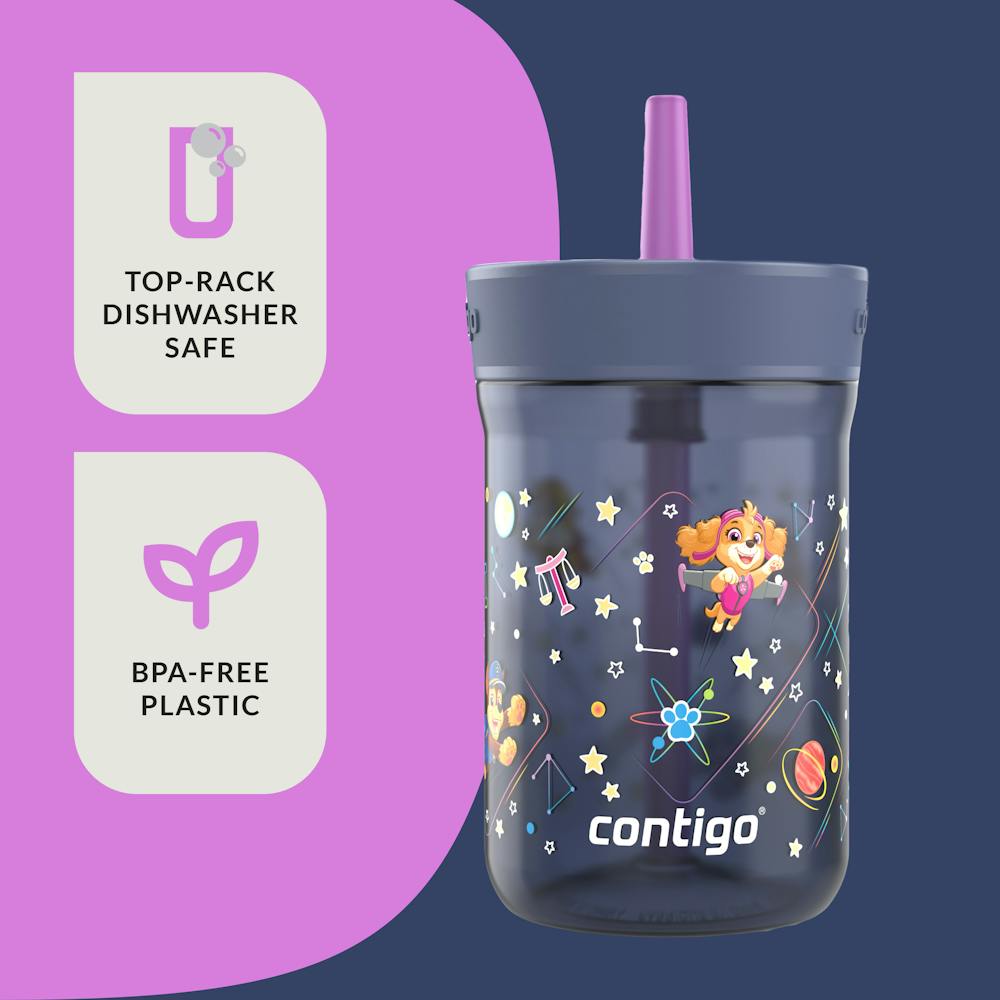 Contigo® Kids’ Leighton Straw Tumbler with Spill-Proof Leak-Proof Lid, 14oz (GAEA)
