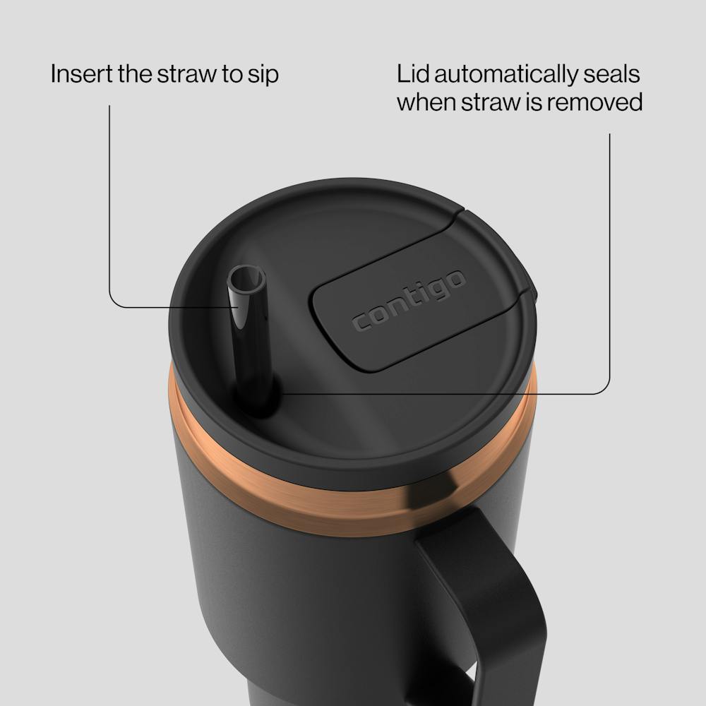 30 oz SnapSeal™ Tumbler (w/ Straw & Handle) (ZJJP)