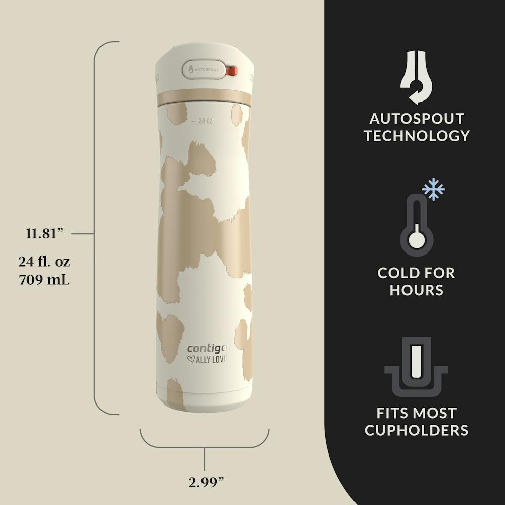 Contigo® x Ally Love Ashland Chill 2.0 Stainless Steel Water Bottle with AUTOSPOUT® Lid, 24oz (DO9Y)