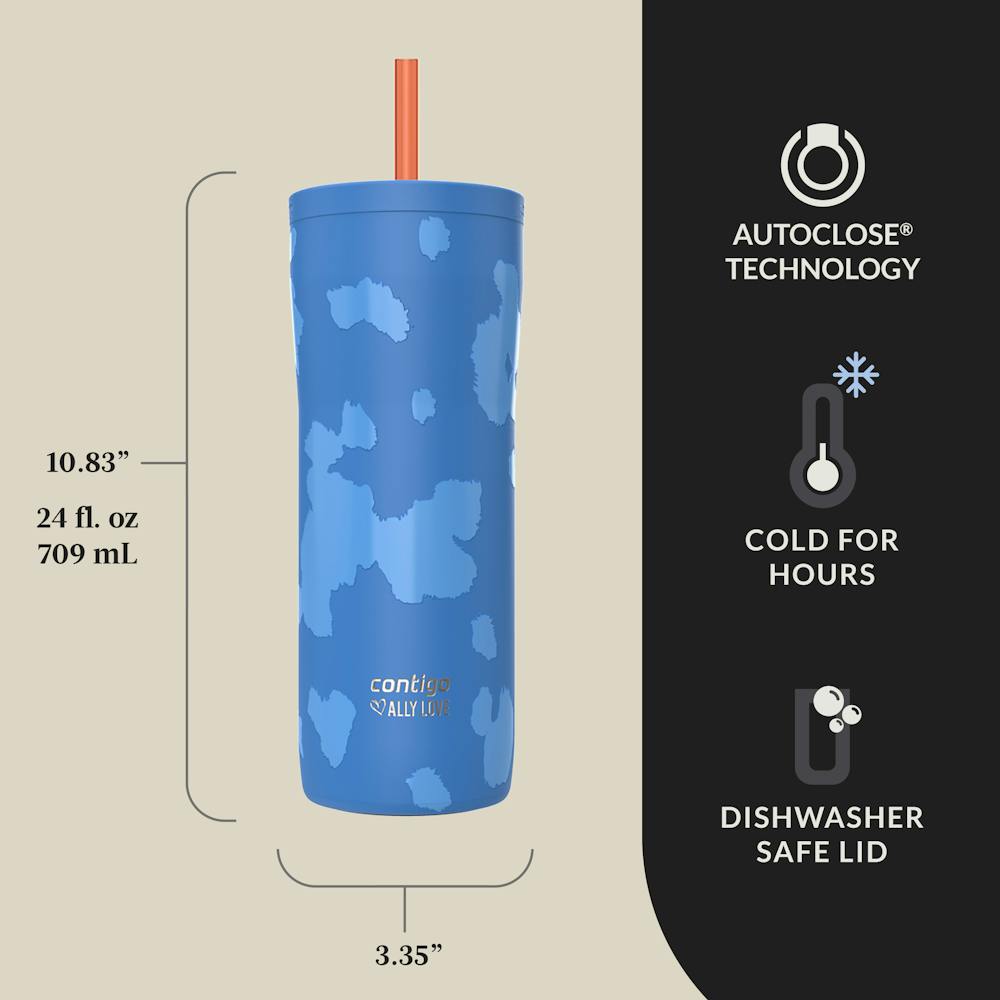 Contigo® x Ally Love Streeterville 2.0 Stainless Steel Tumbler with Straw, 24oz (LA3Y)