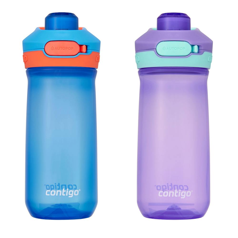 Contigo® Kids’ Jessie Water Bottle with Pop-Open Leak-Proof Chug Lid, 14oz (X688)