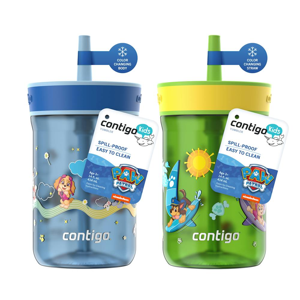 Contigo® Kids’ Leighton Straw Tumbler with Spill-Proof Leak-Proof Lid, 14oz (GAEA)