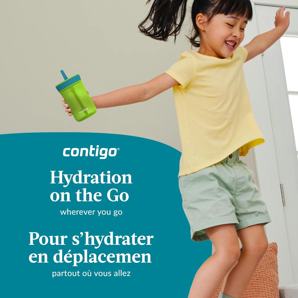 Contigo® Kids’ Leighton Straw Tumbler with Spill-Proof Leak-Proof Lid, 14oz (GAEA)