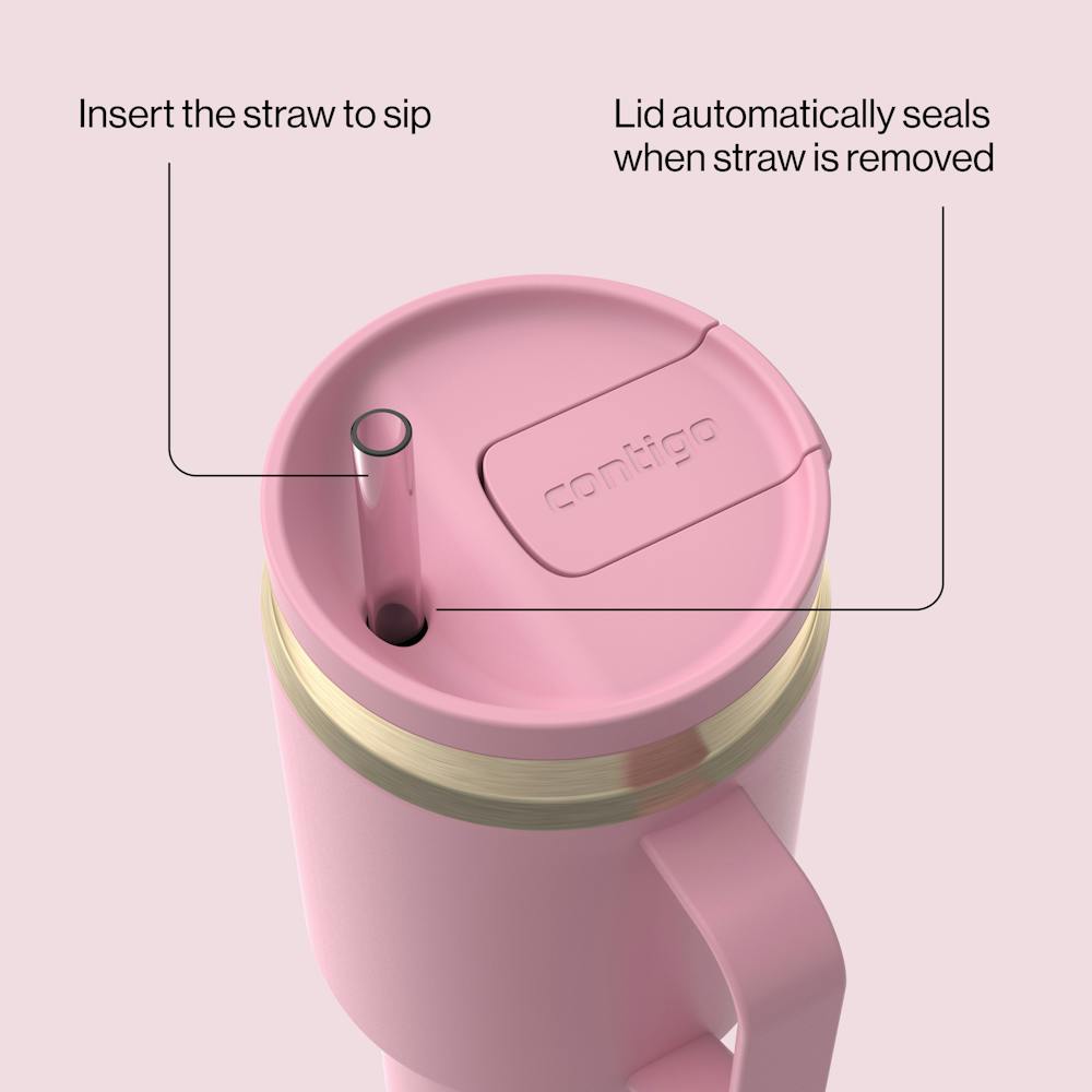 30 oz SnapSeal™ Tumbler (w/ Straw & Handle) (ZJJP)