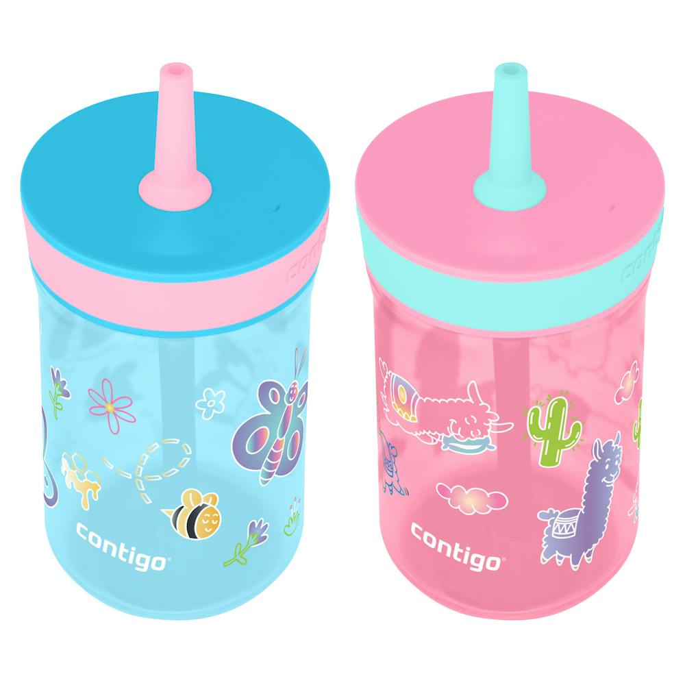 Contigo® Kids’ Leighton Straw Tumbler with Spill-Proof Leak-Proof Lid, 14oz (GAEA)