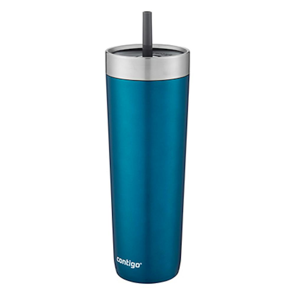 Luxe Stainless Steel Travel Tumbler with Spill-Proof Lid and Straw, 24oz (EKZ3)