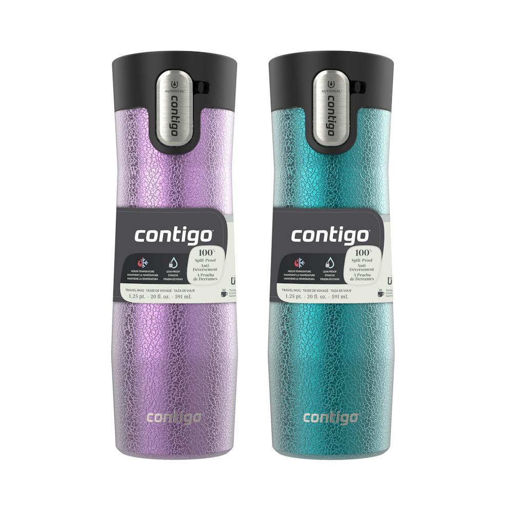 Contigo® AUTOSEAL® West Loop Vacuum-Insulated Stainless Steel Travel Mug with Easy-Clean Lid, 20 oz, 2-Pack (3T8S)