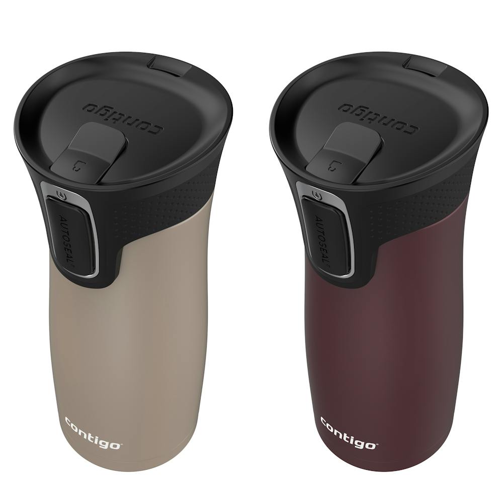 Contigo® West Loop 2.0 Leak-Proof Spill-Proof Insulated Stainless Steel Travel Mug, 16oz., 2 Pack (HNOT)
