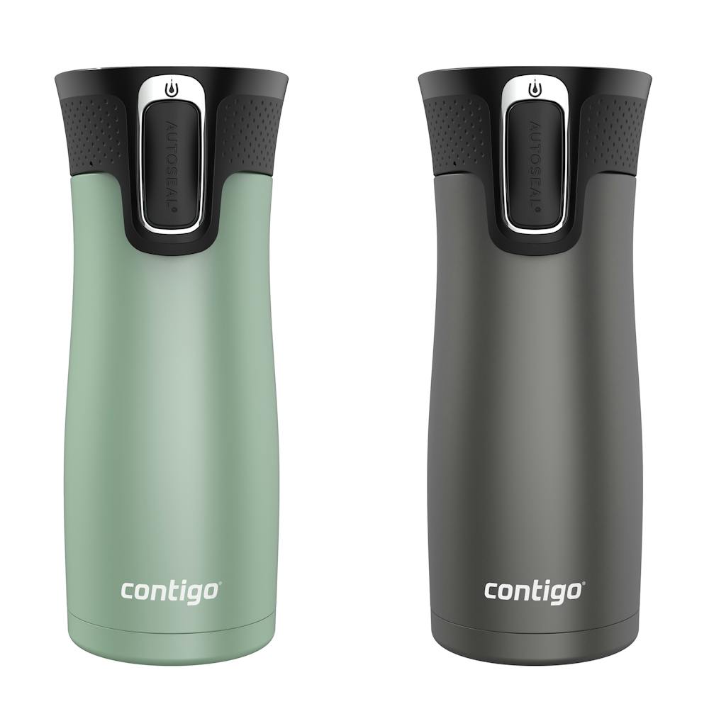Contigo® West Loop 2.0 Leak-Proof Spill-Proof Insulated Stainless Steel Travel Mug, 16oz., 2 Pack (HNOT)
