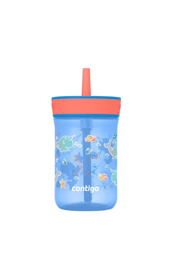 Contigo® Kids’ Leighton Straw Tumbler with Spill-Proof Leak-Proof Lid, 14oz (GAEA)
