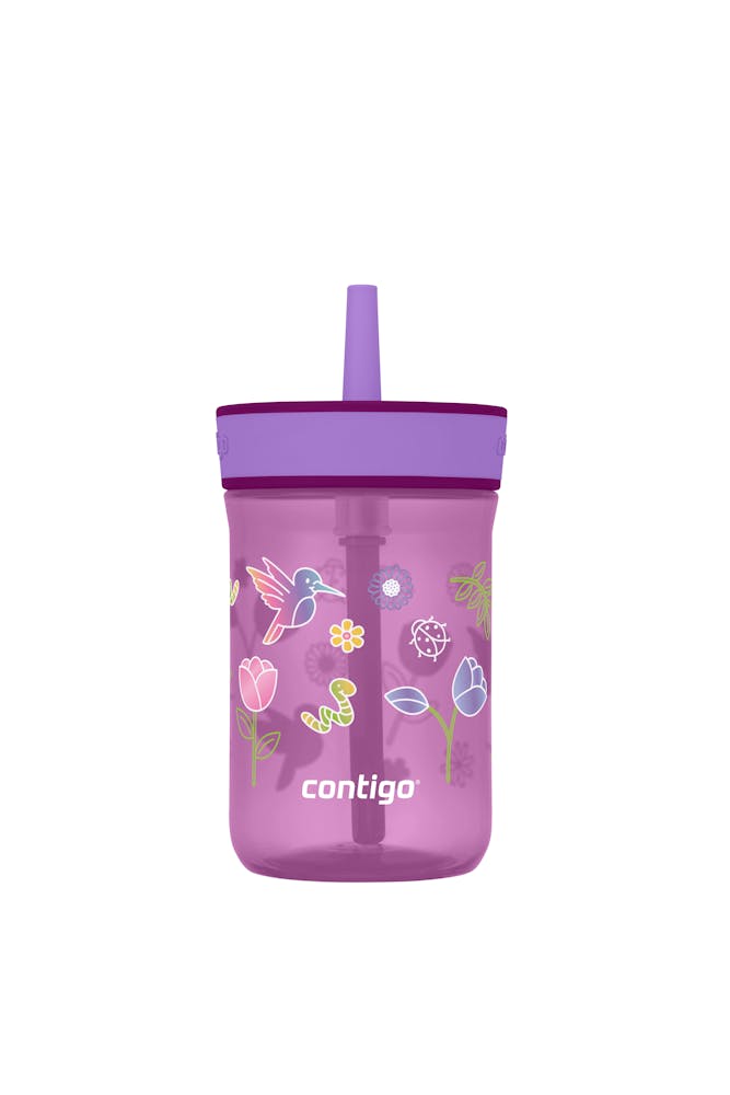Contigo® Kids’ Leighton Straw Tumbler with Spill-Proof Leak-Proof Lid, 14oz (GAEA)