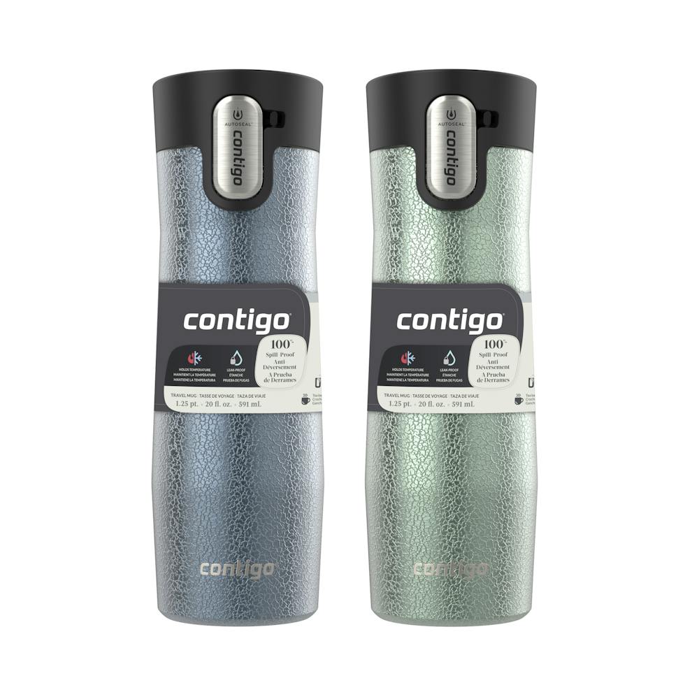 Contigo® AUTOSEAL® West Loop Vacuum-Insulated Stainless Steel Travel Mug with Easy-Clean Lid, 20 oz, 2-Pack (3T8S)