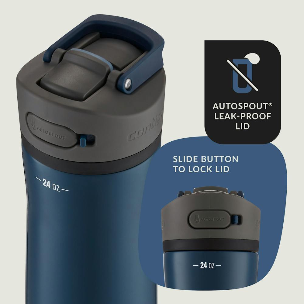 Contigo® Ashland Chill 2.0 Stainless Steel Water Bottle with AUTOSPOUT® Lid, 24oz (U15O)